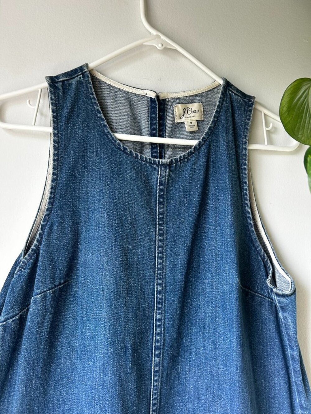 J. Crew Sleeveless Blue Denim Mini Dress - Picture 7 of 7